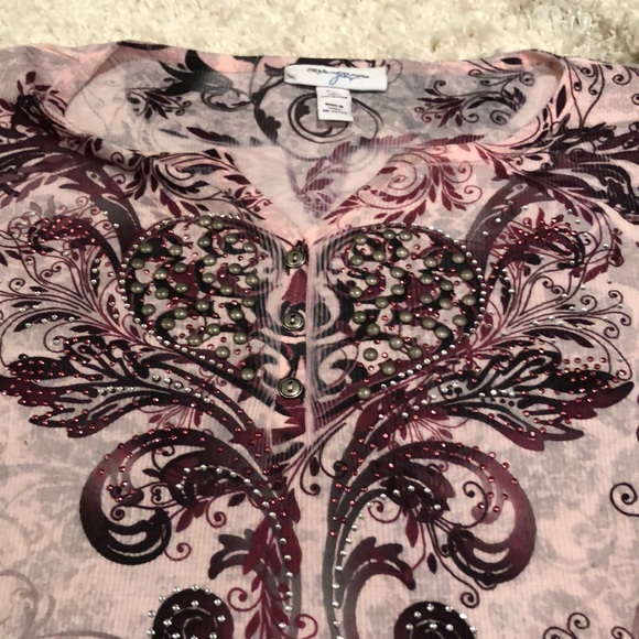 Style & Co Bedazzled top - Picture 2 of 4